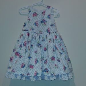 Laura Ashley White and Cream Ruffled Tiered Sundress